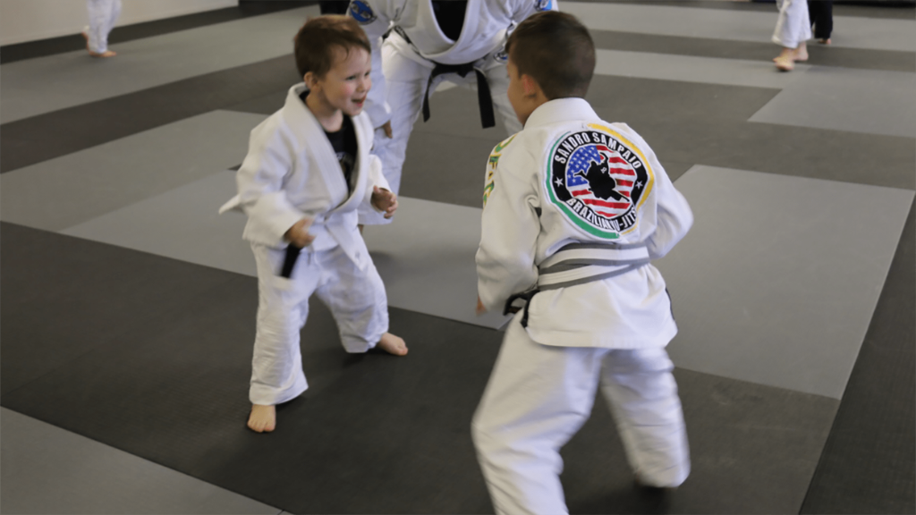 Kids training Brazilian Jiu-Jitsu at Carlson Gracie Oklahoma